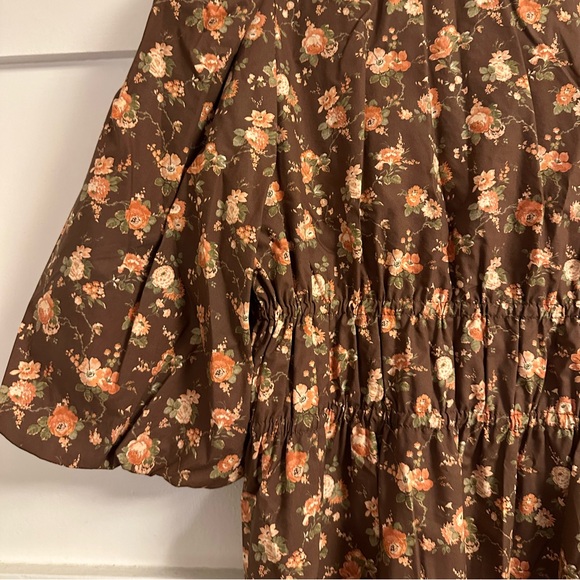 Tuckernuck Rosewood Chintz Marlena Dress, Floral Puff-Sleeve Midi - Size XL - Picture 4 of 6